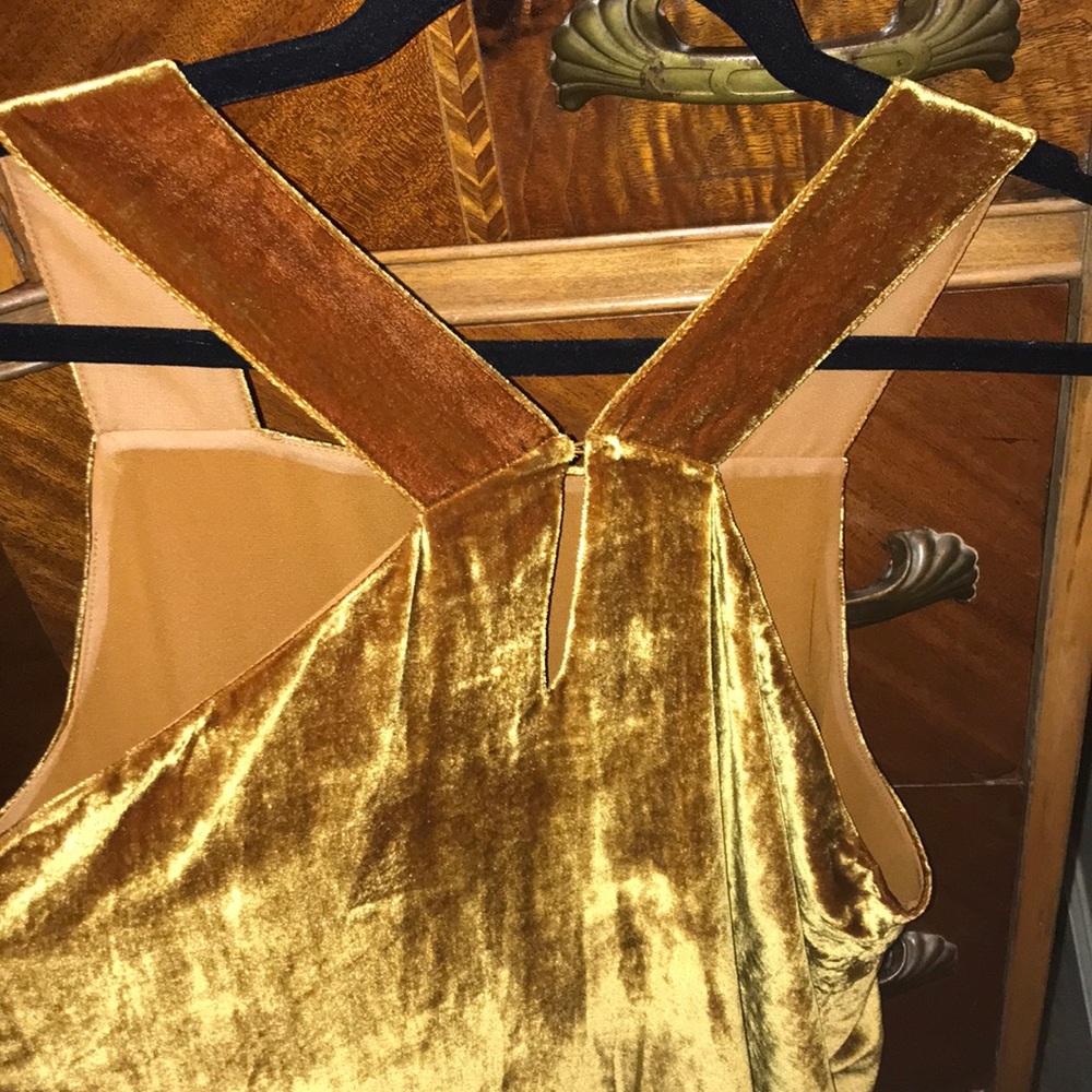 Gold Velvet Dress
